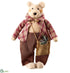 Silk Plants Direct Mr. Bear Wearing A Bag - Red Brown - Pack of 2
