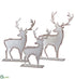 Silk Plants Direct Reindeer Table Top - Silver - Pack of 4