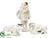 Shepherd With Animals - White Glittered - Pack of 4