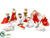 Nativity Set - White Red - Pack of 2