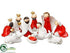 Silk Plants Direct Nativity Set - White Red - Pack of 1