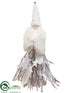 Silk Plants Direct Santa - White Glittered - Pack of 4