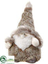 Silk Plants Direct Glitter Sisal Santa - Brown - Pack of 6