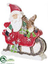 Silk Plants Direct Santa, Reindeer - Red Brown - Pack of 2