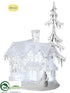 Silk Plants Direct Glitter House, Tree, Snowman - Clear White - Pack of 1