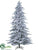 Glittered, Flocked Pine Tree - White - Pack of 1