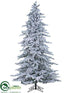 Silk Plants Direct Glittered, Flocked Pine Tree - White - Pack of 1