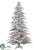 Glittered Flocked Pine Tree - White - Pack of 1