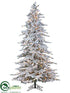 Silk Plants Direct Glittered Flocked Pine Tree - White - Pack of 1