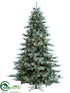 Silk Plants Direct Frosted Glittered Pine Tree - Green Snow - Pack of 1