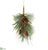 Pine Door Swag With Pine Cone - Green Brown - Pack of 4