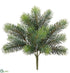 Silk Plants Direct Round Tip Pine Bush Two Tone - Green - Pack of 12