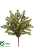Silk Plants Direct Pine Bush - Green - Pack of 6