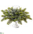 Iced Norway Spruce Centerpiece With Glass Candleholder - Green White - Pack of 1