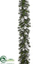 Silk Plants Direct Pine Garland - Green Snow - Pack of 6