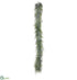 Silk Plants Direct Glittered Cedar Garland - Green Ice - Pack of 2