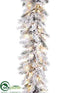 Silk Plants Direct Snow Pine Garland - Snow - Pack of 2