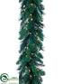 Silk Plants Direct Pine Garland - Green - Pack of 2