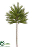 Silk Plants Direct Pine Topiary Stem - Green - Pack of 2