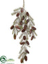 Silk Plants Direct Pine Hanging Spray - Green Brown - Pack of 6
