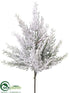 Silk Plants Direct Cedar, Twig Spray - Green Snow - Pack of 24