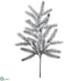 Silk Plants Direct Snowed Fir Pine Spray - Green Snow - Pack of 12