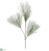 Silk Plants Direct Snowed Long Needle Pine Pick - Green Snow - Pack of 36