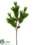 Silk Plants Direct Pine Spray - Green - Pack of 6