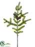 Silk Plants Direct Spruce Pine Spray - Green - Pack of 12
