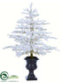Silk Plants Direct Flocked Pine Tree - Snow - Pack of 1