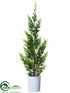 Silk Plants Direct Cedar Tree - Green - Pack of 4