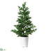Silk Plants Direct Juniper Tree - Green - Pack of 4