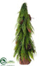 Silk Plants Direct Pine Cone, Pine Topiary - Green - Pack of 1