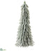 Silk Plants Direct Snowed Pine Tree - Green - Pack of 6