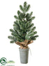 Silk Plants Direct Iced Pine Tree - Green Ice - Pack of 2