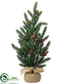 Silk Plants Direct Angel Pine Tree - Green Gold - Pack of 6