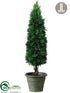 Silk Plants Direct Cedar Topiary Cone - Green - Pack of 2