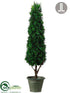Silk Plants Direct Cedar Topiary Cone - Green - Pack of 2