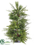 Silk Plants Direct Pine, Cedar Tree - Green - Pack of 2