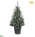 Silk Plants Direct Frosted Tip Pine Tree - Green Flocked - Pack of 1