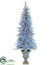 Silk Plants Direct Tinsel Tree - Silver - Pack of 1