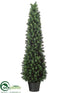 Silk Plants Direct Cone Pine Topiary - Green - Pack of 2