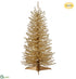 Silk Plants Direct Battery Operated Tinsel Tree - Gold Silver - Pack of 6