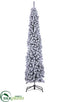 Silk Plants Direct Flocked Tower Tree - Snow - Pack of 1