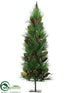 Silk Plants Direct Pine Cone, Cedar Pine Tree - Green Brown - Pack of 1