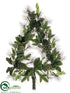 Silk Plants Direct Pine, Magnolia Leaf, Pine Cone Christmas Tree Wreath - Green Brown - Pack of 1