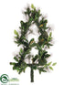 Silk Plants Direct Pine, Magnolia Leaf, Pine Cone Christmas Tree Wreath - Green Brown - Pack of 1