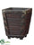 Square Wood Planter - Brown - Pack of 1