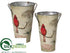 Silk Plants Direct Cardinal Tin Bucket - Red Cream - Pack of 1