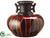 Ceramic Vase - Orange Black - Pack of 1